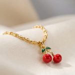 Sweet Cherry Charm Bel Zinciri